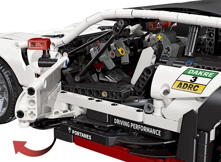 Klocki konstrukcyjne Autko sportowe białe 2489 elementów ZKL.FF58010 (5903864982107) - obraz 6