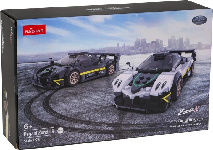 Набір кубиків Rastar Pagani Zonda R білий 387 елементів ZKL.93900.BIA (5903864986969) - зображення 1