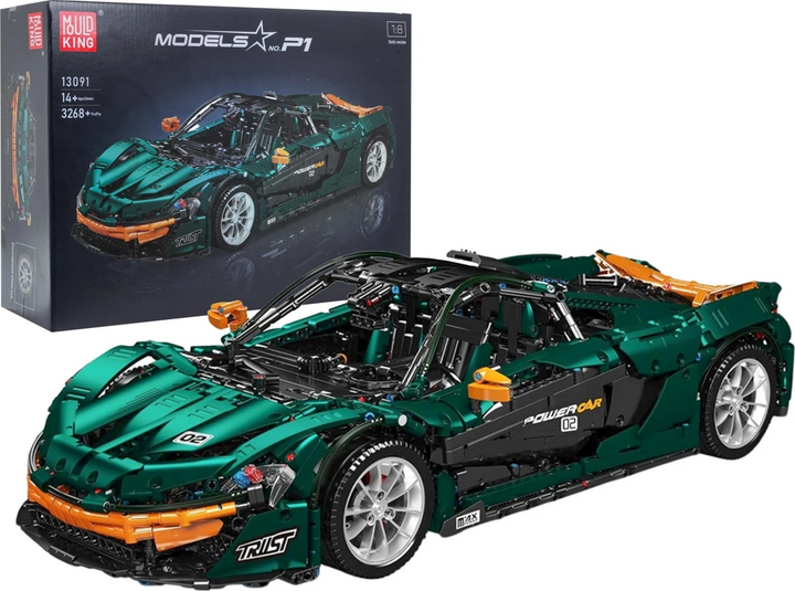 Zestaw klocków Auto sportowe zielone 3268 elementów ZKL.13091 (5903864973068) - obraz 2