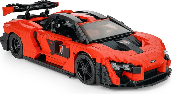 Zestaw klocków Auto sportowe pomaranczowe 1372 elementy ZKL.10007S (5903864973075) - obraz 2