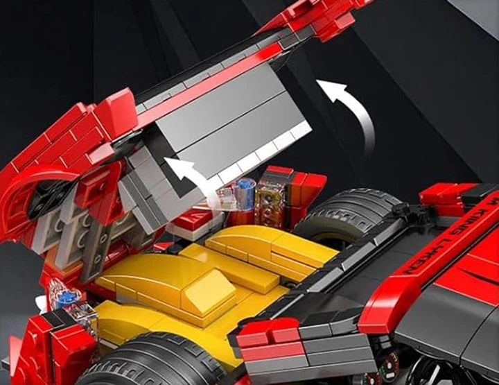 Klocki konstrukcyjne Pojazd sportowy czerwony 1311 elementów ZKL.10117 (5903864973242) - obraz 10