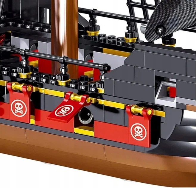 Klocki konstrukcyjne Statek piracki 968 elementów ZKL.982003 (5903864973334) - obraz 5