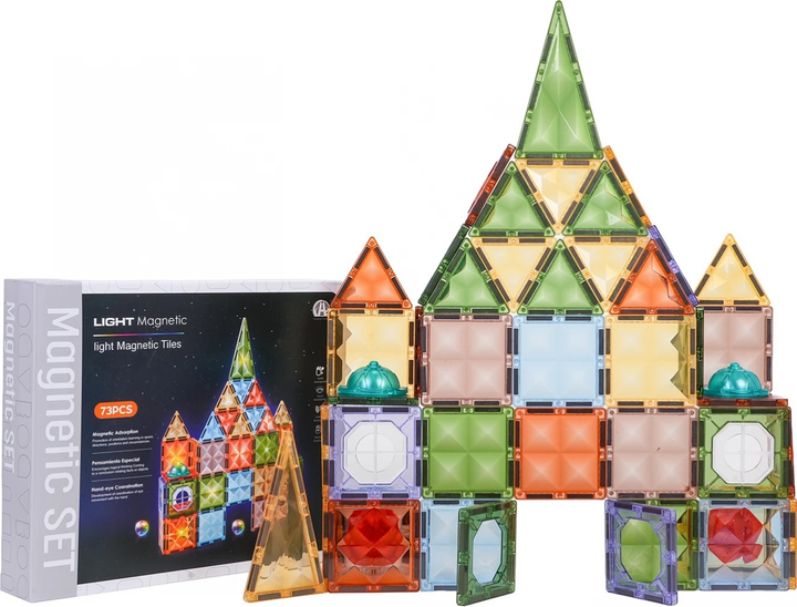 Набір магнітних кубиків 3D з підсвічуванням, 75 елементів ZKL.CH1228 (5903864973761) - зображення 6