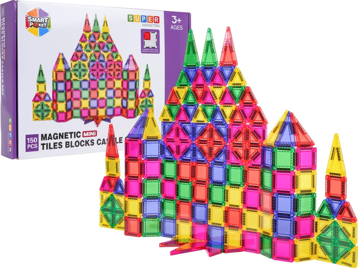 Zestaw klocków magnetycznych 150 elementów ZKL.S-1090 (5903864973853) - obraz 1
