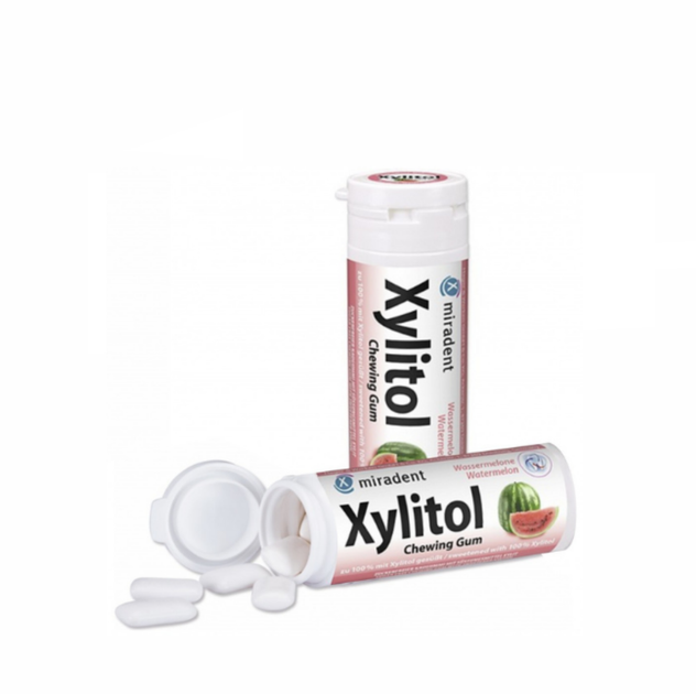 Жевательная резинка с ксилитом Miradent Xylitol Watermelon (арбуз), 30 шт. - изображение 3