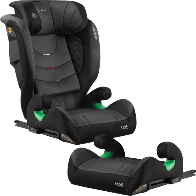 Fotelik samochodowy Nukido Louis Soft 15-36 kg Czarno-szary (5903890622992) - obraz 3