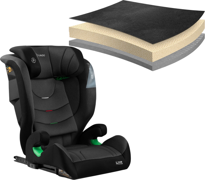 Fotelik samochodowy Nukido Louis Soft 15-36 kg Czarno-szary (5903890622992) - obraz 9