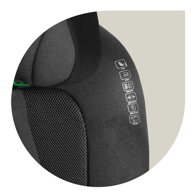 Fotelik samochodowy Nukido Louis Soft 15-36 kg Czarno-szary (5903890622992) - obraz 11