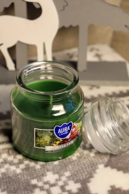 Свеча ароматическая Aura з ковпачком Зимнее дерево - изображение 4