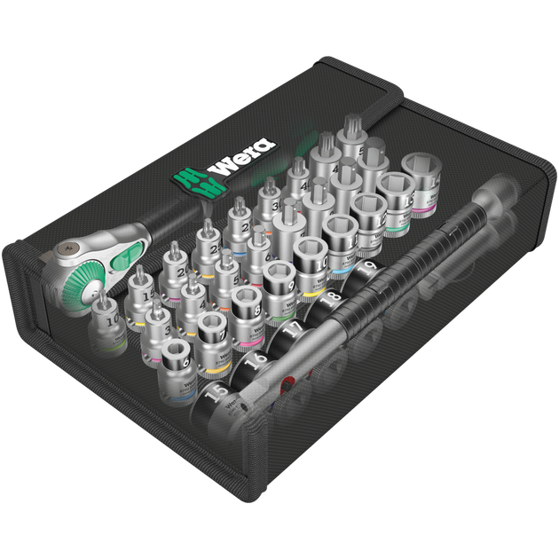 Набор головок торцевых с трещеткой 3/8" 35 предметов Wera Zyklop Speed 8100 SB All-in (05003536001) - изображение 3