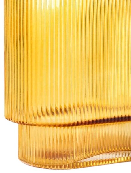 Ваза Homla Amer скляна Медова 20 x 10 x 18.5 см (5906496750205) - зображення 3