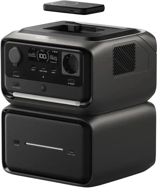 Stacja zasilania EcoFlow RIVER 3 Max Plus Wireless / 600 W / 858 Wh / LiFePO4 (EFRIVER3MP-Wireless-EU-CBOX) - obraz 2