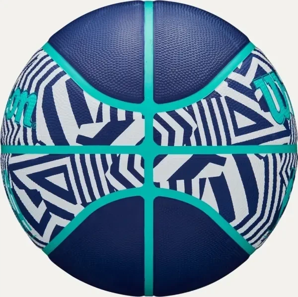 Баскетбольный мяч Wilson NBA DRV PLUS DAZZLE CAMO OUTDOOR INDIGO темно-сине-бирюзово-белый WZ3016102XB6 Размер EU: 6 - изображение 3