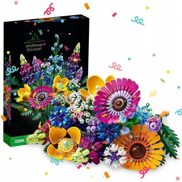 Конструктор Квіти Icons Wildflower Bouquet модель 10313 - зображення 5