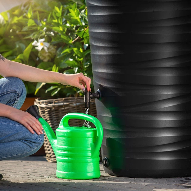 Zbiornik na deszczówkę z podstawką Kadax Maser 240L Antracytowy - obraz 7