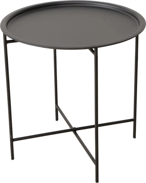 Stolik pomocniczy Boltze Rocko z metalu 46 cm Czarny (4066076501014) - obraz 1