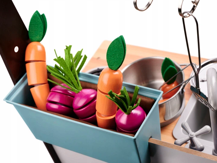 Kuchnia dla dzieci Lulilo LOFT XXL Drewniana MDF z akcesoriami 96 cm KX6286 (5903039717879) - obraz 4