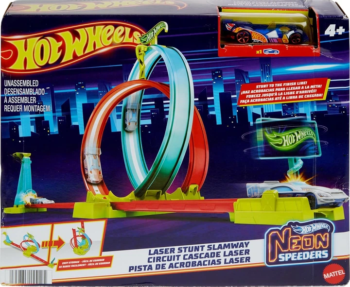 Автомобільний трек Hot Wheels Neon Speeders Суперпетля HPC05 (0194735155125) - зображення 1