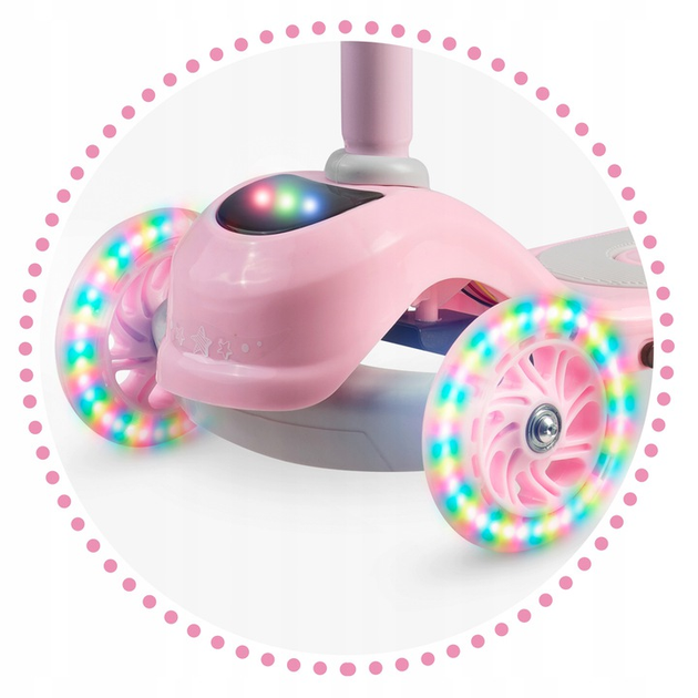 Hulajnoga trójkołowa Ricokids Piko Różowa (5908220477815) - obraz 7