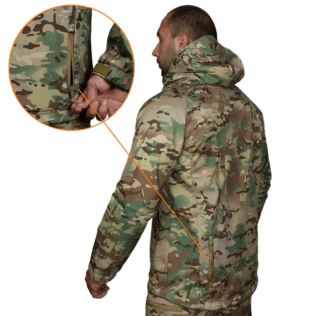 Куртка мужская теплая CM Stalker SoftShell Мультикам M (AI1578) - изображение 3