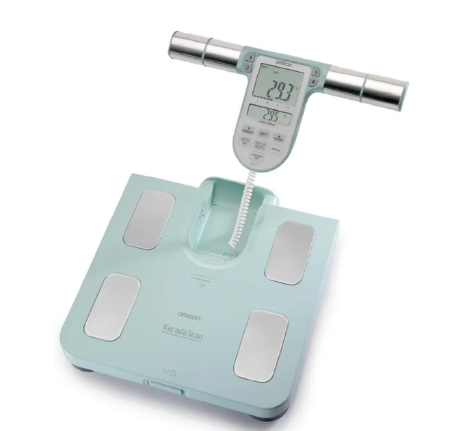 Монитор состава тела OMRON BF-511 Karada Scan бирюзовый — вес анализатор жира, мышц, BMI, висцеральный жир, 8 электродов, до 150 - Фото 1 Монитор состава тела OMRON BF-511 Karada Scan бирюзовый — вес анализатор жира, мышц, BMI, висцеральный жир, 8 электродов, до 150 - изображение 1