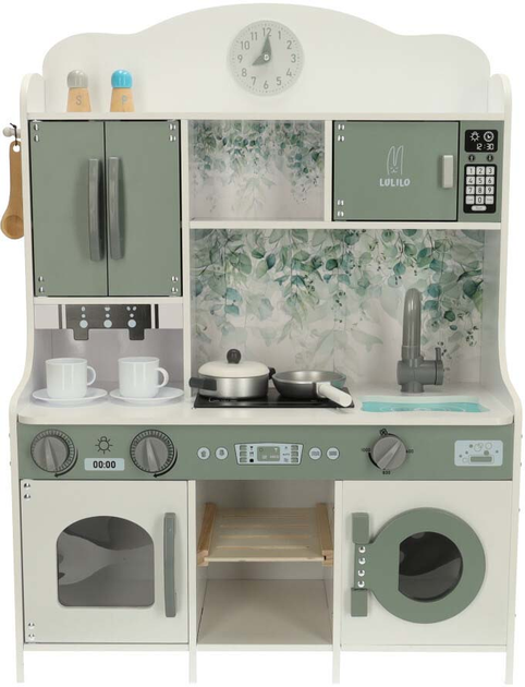 Kuchnia drewniana MDF Lulilo SALIKO z ekspresem 85 cm KX4910 (5903039736658) - obraz 1