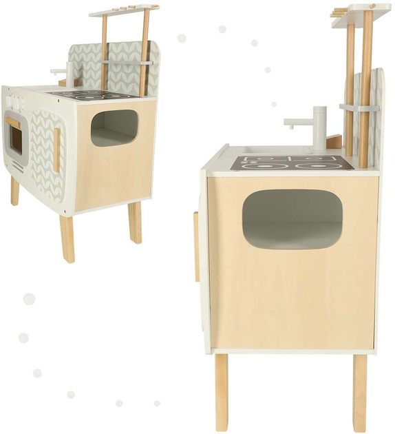 Kuchnia drewniana MDF Lulilo RETRO z akcesoriami 73 cm KX4635 (5903039739246) - obraz 4