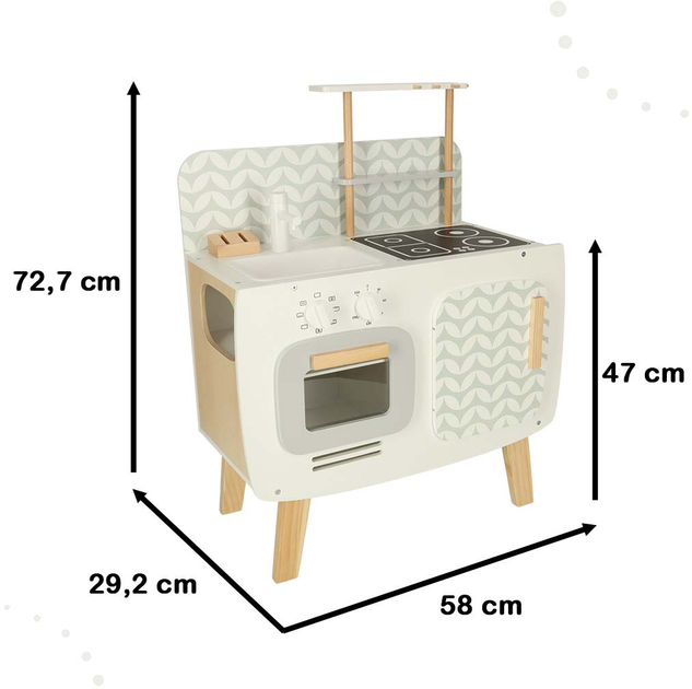 Kuchnia drewniana MDF Lulilo RETRO z akcesoriami 73 cm KX4635 (5903039739246) - obraz 8