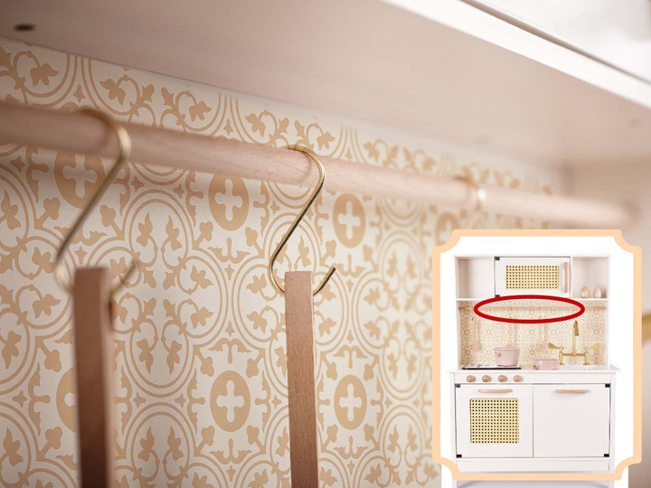 Kuchnia dla dzieci Lulilo BOHO Drewniana MDF z akcesoriami Retro 100 cm KX6284 (5903039717855) - obraz 9