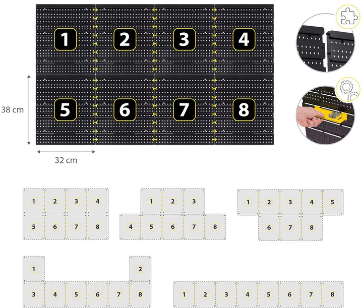 Tablica narzędziowa Humberg HM-580 128 x 76 cm (5903890630393) - obraz 6