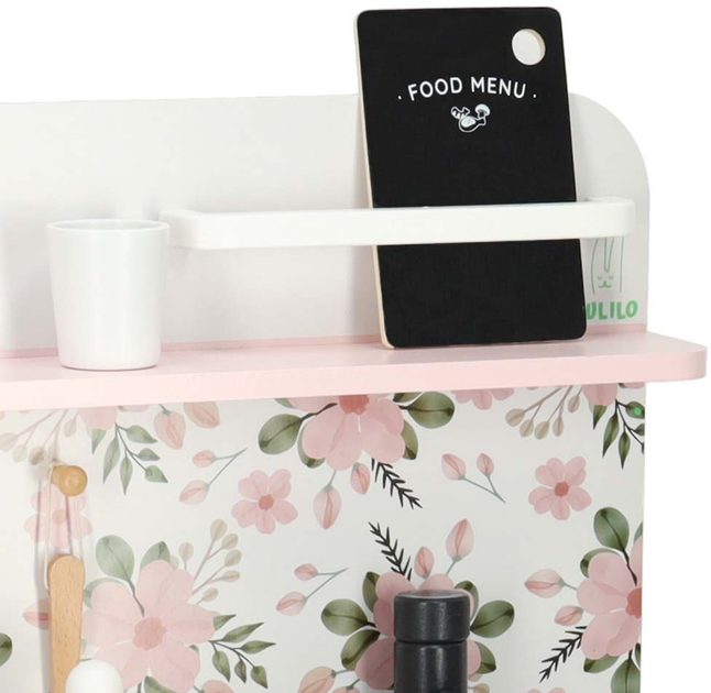 Kuchnia drewniana MDF Lulilo FLORO z akcesoriami Różowa 82 cm (5903039750166) - obraz 8