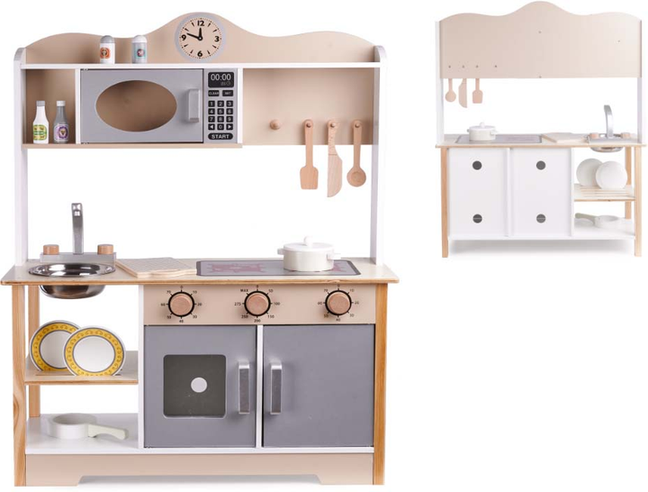 Kuchnia drewniana MDF Lulilo KUKETO z akcesoriami 85 cm KX5548 (5903039727663) - obraz 8