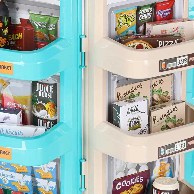 Магазин для дітей Shantou Супермаркет прилавок візок для покупок з аксесуарами KX6395(5903039709652) - зображення 2