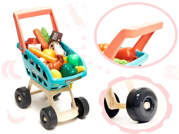 Магазин для дітей Shantou Супермаркет прилавок візок для покупок з аксесуарами KX6395(5903039709652) - зображення 10