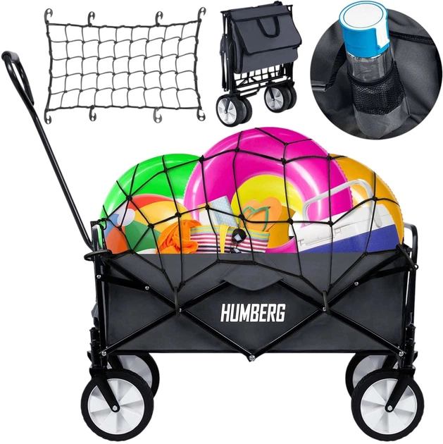 Wózek transportowy Humberg HM-511 składany z siatką 80 l (5903890631994) - obraz 5