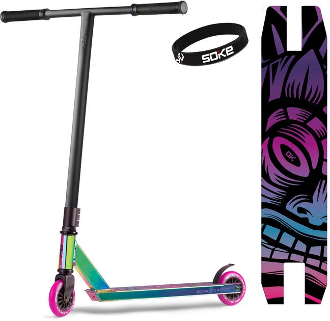 Hulajnoga wyczynowa Soke EVO Street Black Neochrome 1645 (5903890602420) - obraz 1