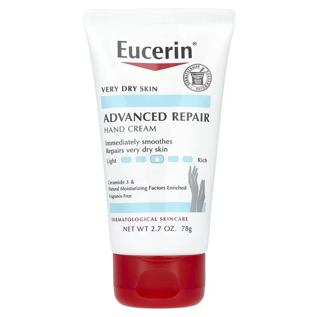 Eucerin крем для рук интенсивное восстановление для очень сухой кожи без запаха 78 г (072140633820) - изображение 3