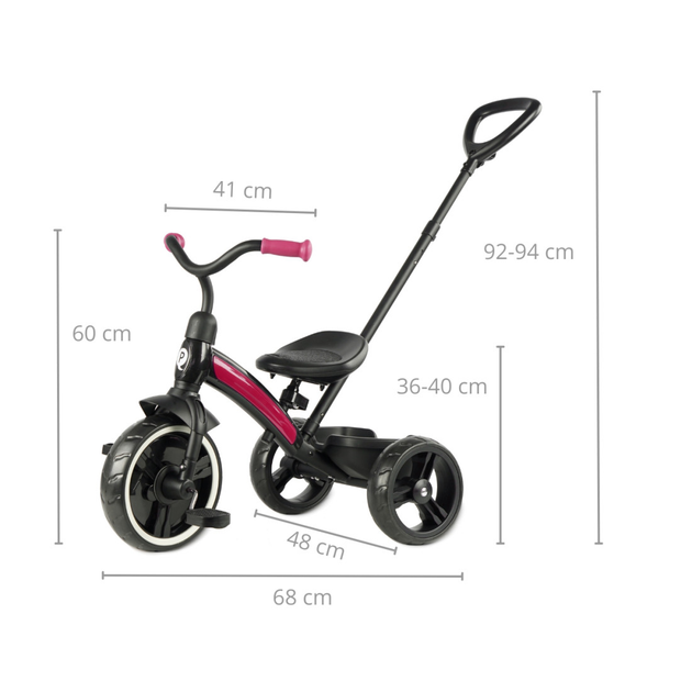 Rowerek trójkołowy Qplay Elite Plus Rose 5693 (5061047480632) - obraz 6