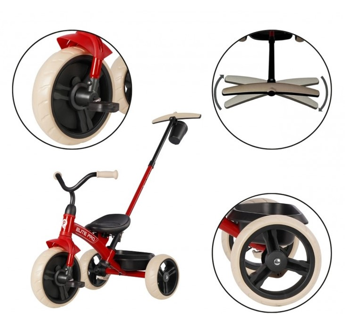 Триколісний велосипед Qplay Elite Pro Червоний 5903 (5061047480656) - зображення 10