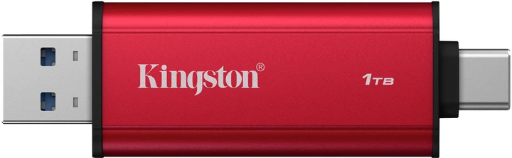 SSD диск Kingston Dual Portable SSD 1TB USB 3.2 Gen 2 Red (SPSD/1TB) - зображення 2