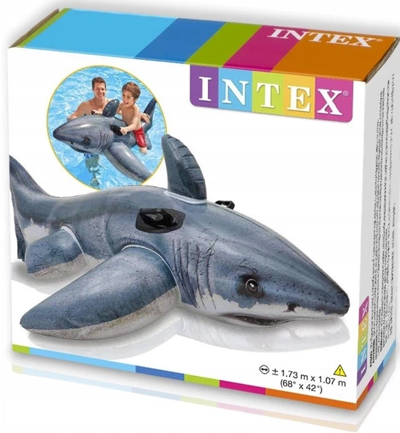 Dmuchany zabawka Intex Rekin do pływania 173 x 107 cm (57525) (78257575251) - obraz 1