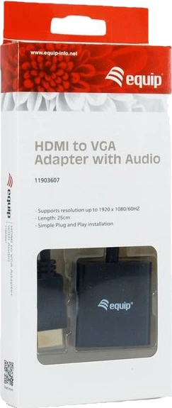 Przejściówka Equip HDMI - VGA (mit Audio) - obraz 7