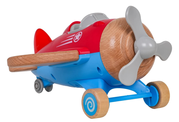 Zestaw do zabawy Drewniany samolot Czerwony ZDR.WB008C.CR (5903864971286) - obraz 7