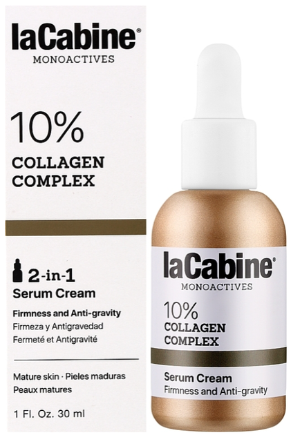 Krem-serum La Cabine 10% Collagen Complex 2 w 1 do nawilżania i ujędrniania dojrzałej skóry twarzy 30 ml (8435534411145) - obraz 2