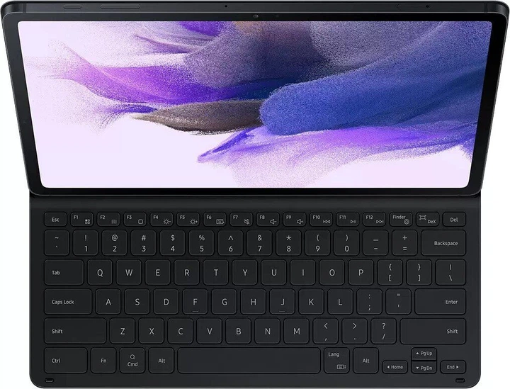 Чохол-клавіатура Book Cover Keyboard Slim для Samsung Galaxy Tab S7 FE 12.4 (T730/T733/T735/T736) / Tab S7+ 12.4 (T970/T795/T976) / Tab S8+ 12.4 (X800/X806) Black ENG/UKR (EF-DT730BBRGRU) - Фото 9 Чохол-клавіатура Book Cover Keyboard Slim для Samsung Galaxy Tab S7 FE 12.4 (T730/T733/T735/T736) / Tab S7+ 12.4 (T970/T795/T976) / Tab S8+ 12.4 (X800/X806) Black ENG/UKR (EF-DT730BBRGRU) - изображение 9