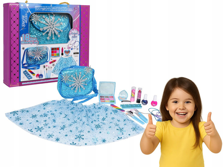 Набір для макіяжу + спідниця крижана Синя ZDZ.SR24015-1 (5903864971736) - зображення 6