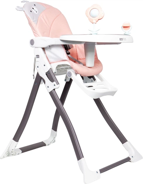 Стільчик для годування EcoToys складний Рожевий (5903089066163) - зображення 3