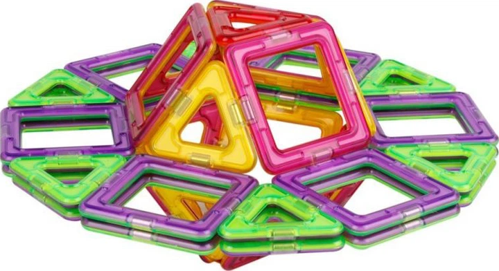 Magnetyczny zestaw konstrukcyjny Magformers Zestaw podstawowy 50 elementów (701006) (8809134360446) - obraz 5