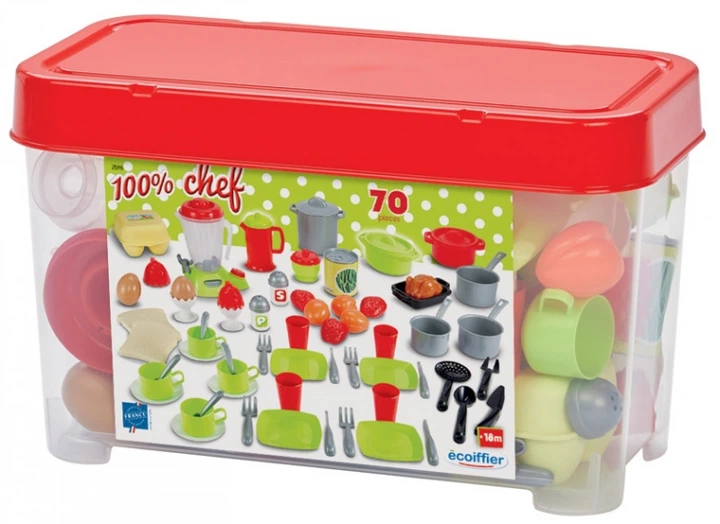 Ігровий набір Ecoiffier посуду Шеф-кухар (2598) (3280250025986) - зображення 1
