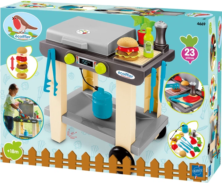 Ігровий набір Ecoiffier Барбекю зі стільницею 23 аксесуари (004669) (3280250046691 - зображення 1